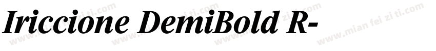 Iriccione DemiBold R字体转换